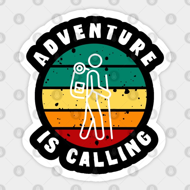 Hiking Crew Adventure Is Calling Camping Trip Summer 2023 Sticker by AE Desings Digital